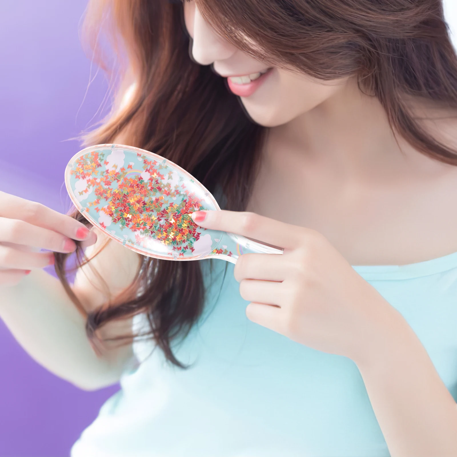 

2Pcs Massaging Hair Comb Paddle Brush Ergonomic Handle Detangling Scalp Massage Hair Styling Tool for Men Women