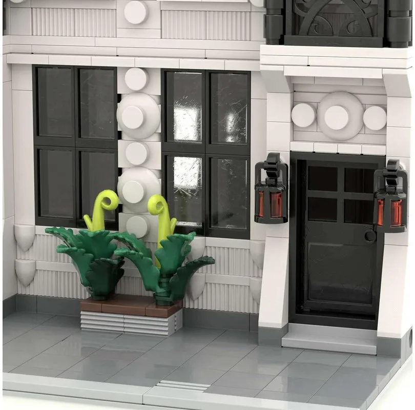 1159 pezzi MOC- 219213   Modello di città Set di architettura europea Ristorante parigino francese Caffè rotante Paesaggio urbano di Parigi Costruzione modulare