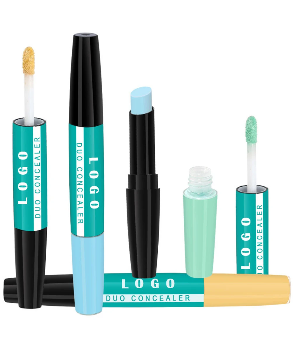 10-color Private Label Liquid Concealer Stick Custom Logo Double-ended Concealer Pen Matte Modify Oil-control Natural Makeup