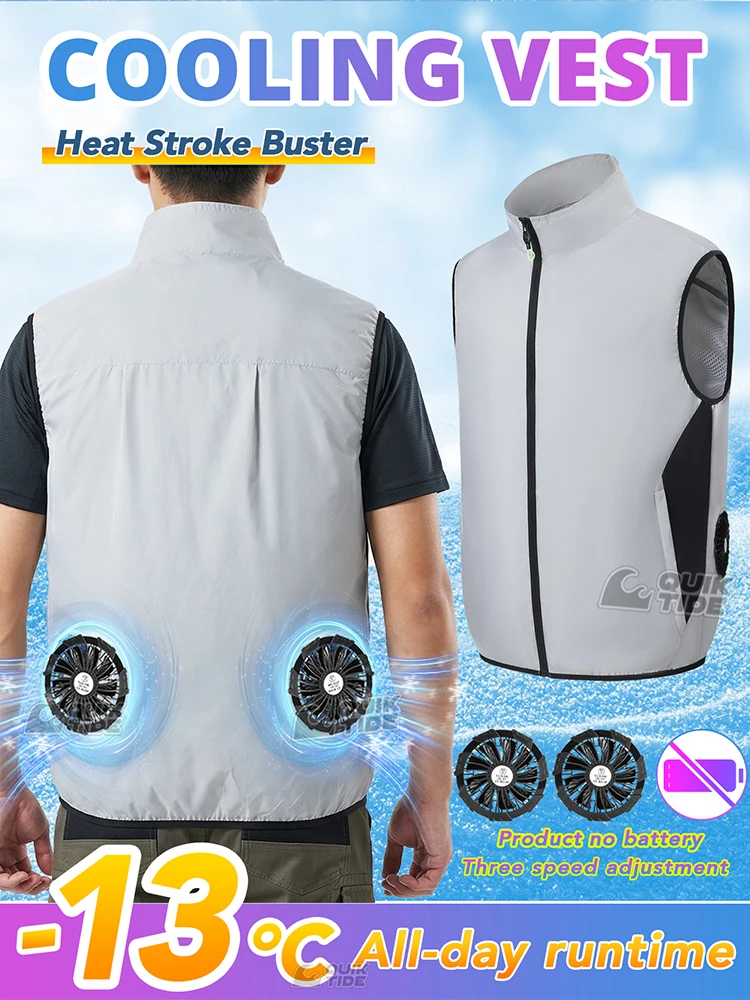 2026 New Arrival Fan Vest Wearable Cooling Air-conditioned Clothes Lightweight Sleeveless for Daily Commute Camping Fishing Hiki
