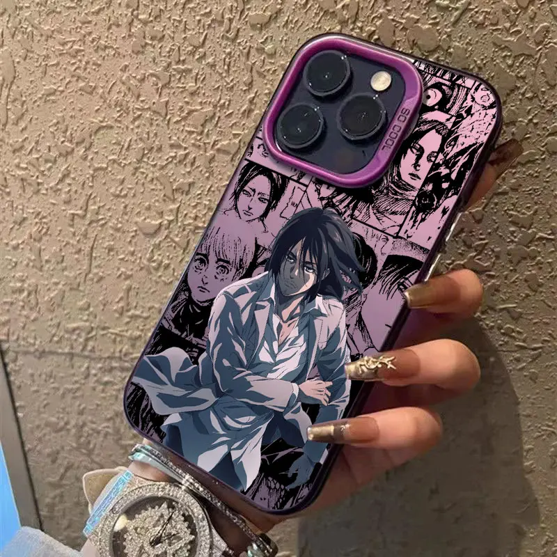 Anime Attacco giapponese su Titano Eren Yeager Coque per Apple iPhone 17 Air 16e 16 14 15 13 11 Pro Max Plus 12 Pro Custodia Cover per telefono