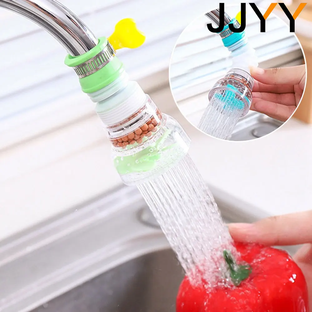 JJYY Maifan stone faucet water filter 360 ° rotating telescopic shower tap water filter kitchen splash-proof shower