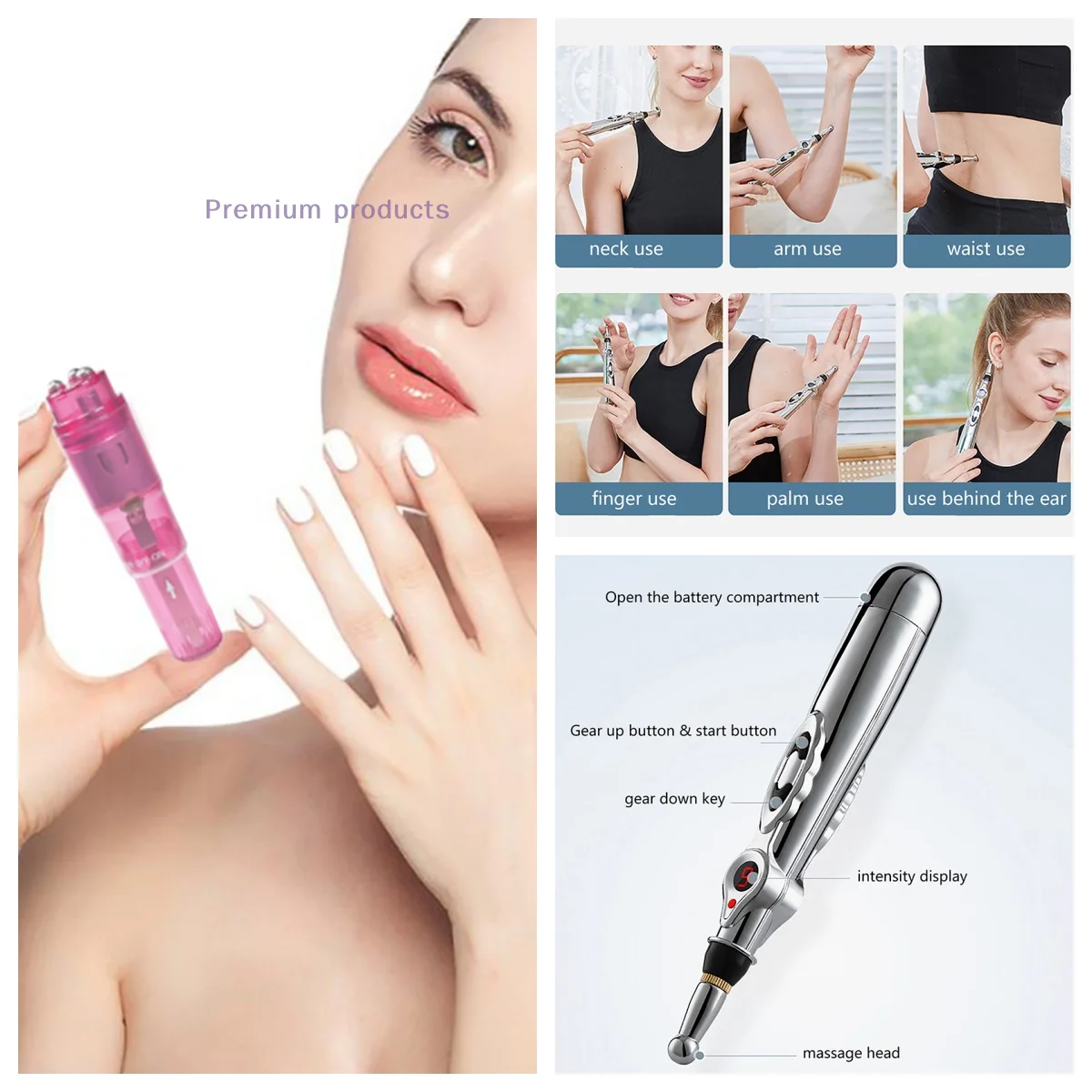

4 In 1 Electric Facial Massager Micro Vibration Eye Beauty Instrument For Relax Eye Dark Circles Eye Bags Puffiness Eye Massage