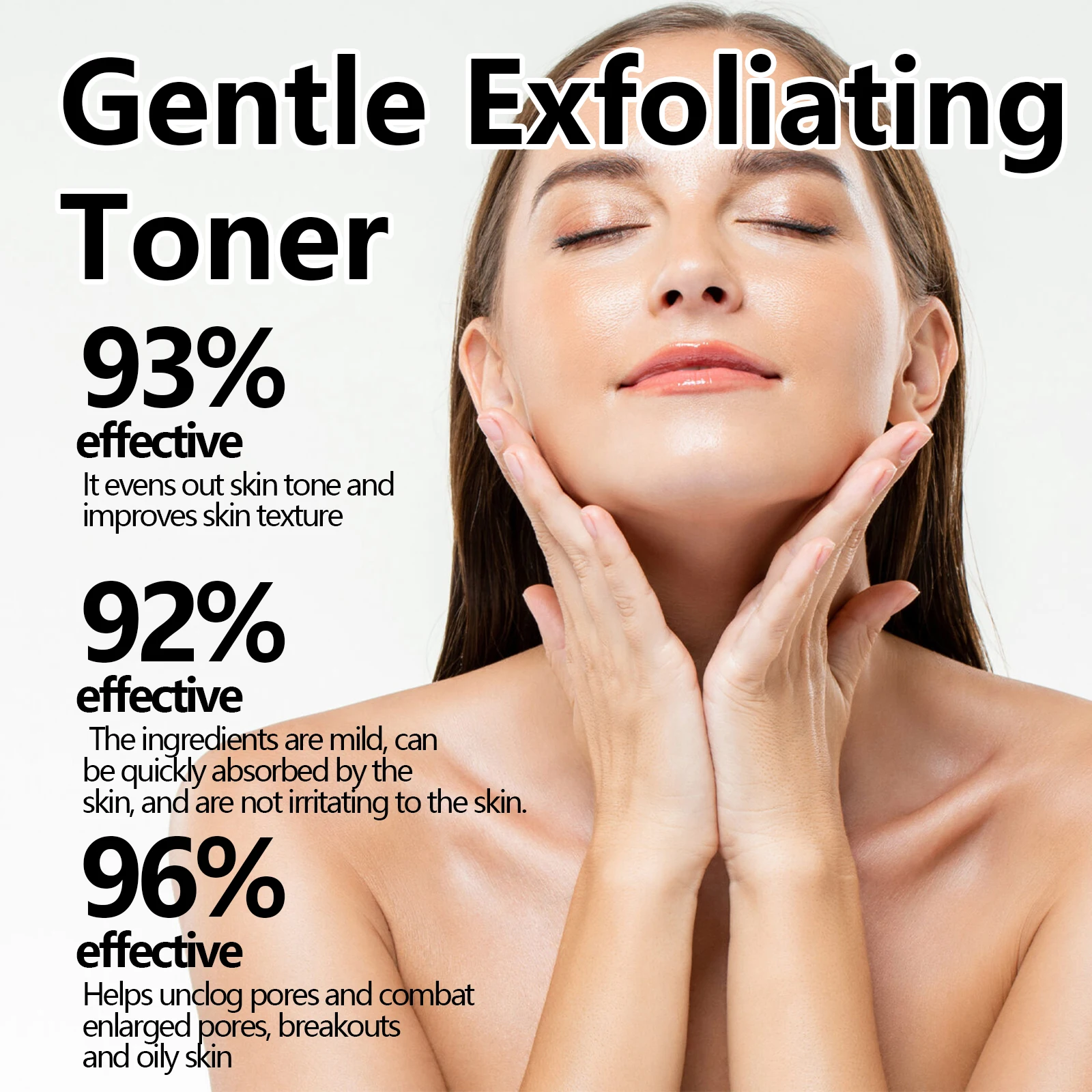 BHA 2% مصل الوجه للتحكم في الزيوت، تفتيح البشرة، ترطيب المسام، تقشير، تتلاشى علامات حب الشباب، تونر مهدئ ومغذي #3