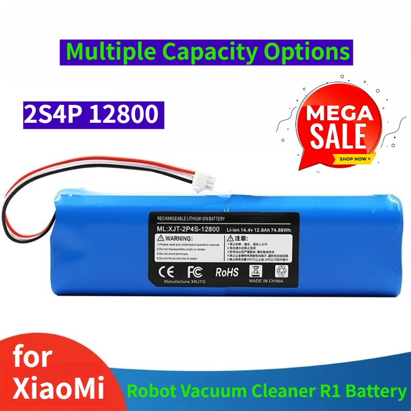 

Rechargeable Lithium-ion Battery with Multi-capacity 2S4P Configuration for Xiaomi Lydsto R1 Robot Vacuum Cleaner