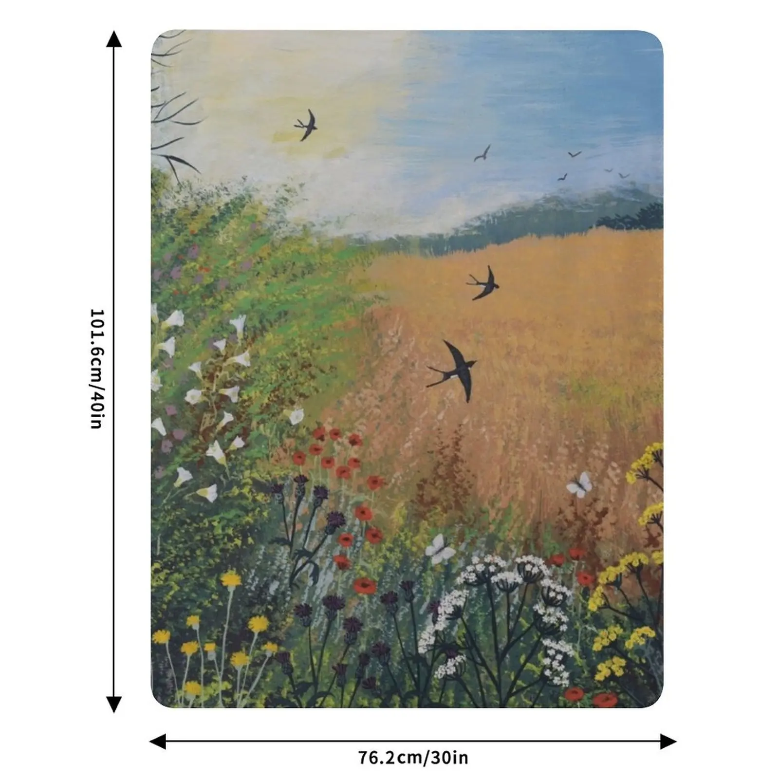 Harvest Swallows Throw Blanket christmas decoration Decorative Sofas Hair decorative Luxury Throw Flannels Blankets