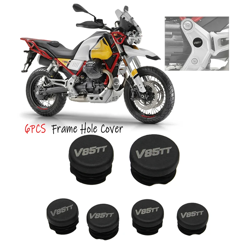 NEW V85tt Motorcycle Accessories Frame Hole Cover Caps Plug Decorative Frame Cap Set fits For MOTO GUZZI V85TT 2019-2022 2020