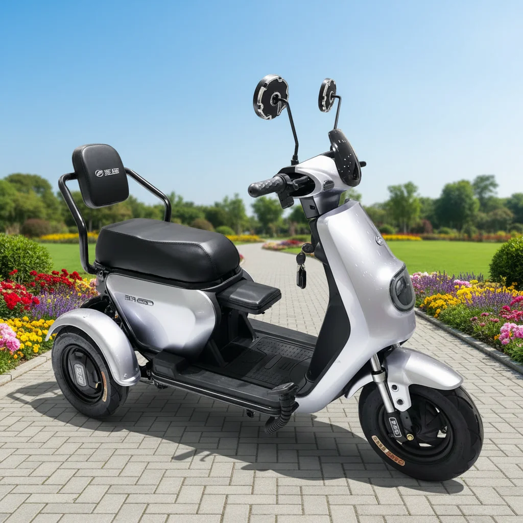 2025 New BODO Electric Tricycle for Elderly Children's Seat Open Body 251-350W 48V 30-50km/h 10-15 Grade Ability CCC Certified