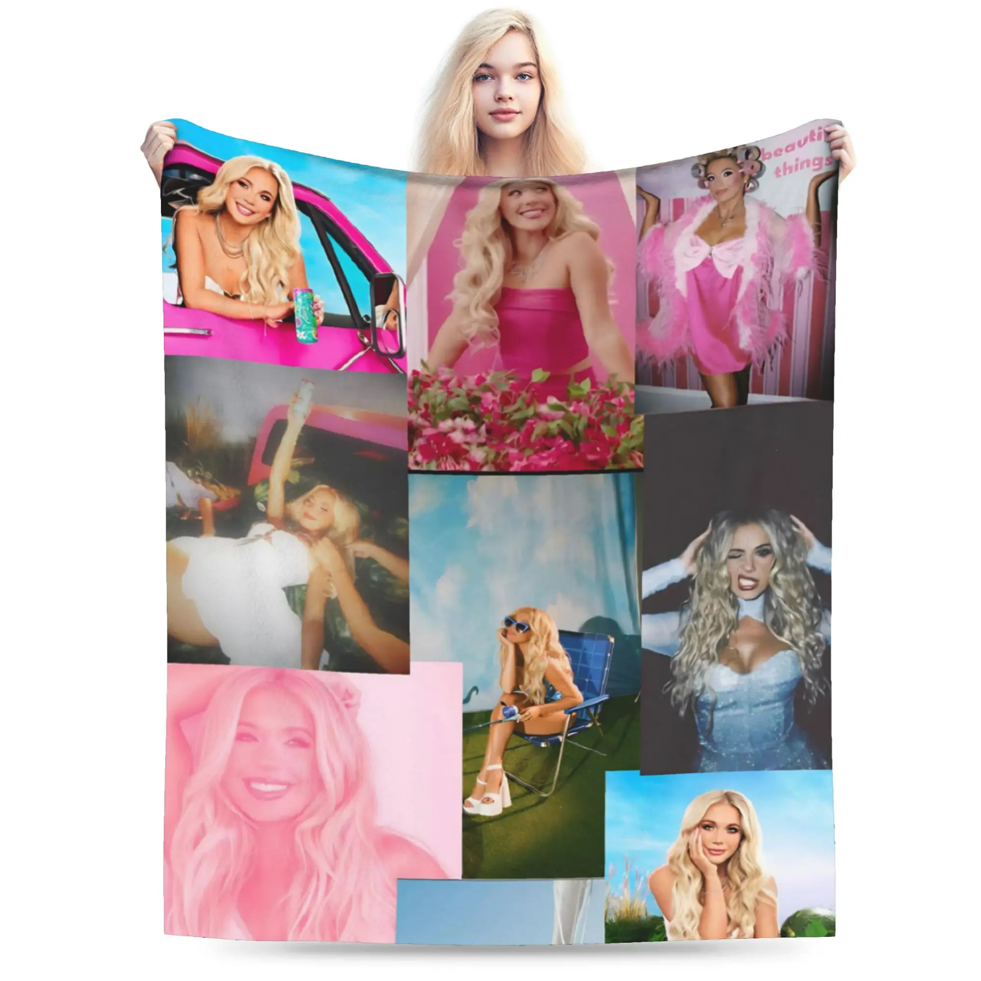 Megan Moroney Singer  Throw Blanket for Couch  Soft Fuzzy Plush Blanket 50x60 Inches Multi-size Bedspreads for All Seasons