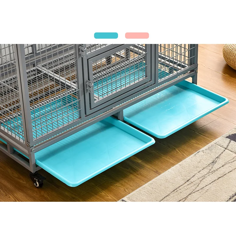 

STLFDurable Factory Direct Pet Cages Dog Kennel - Iron Steel Frame, Wheels & Pallets, Multi-Function