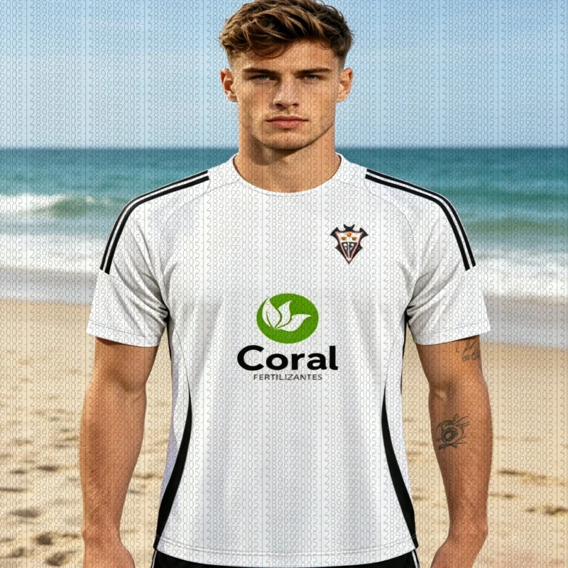 Nova Camisa de Futebol Atlético Albacete 2026 para Adultos e Crianças, Estampa 3D, Camiseta Esportiva de Secagem Rápida