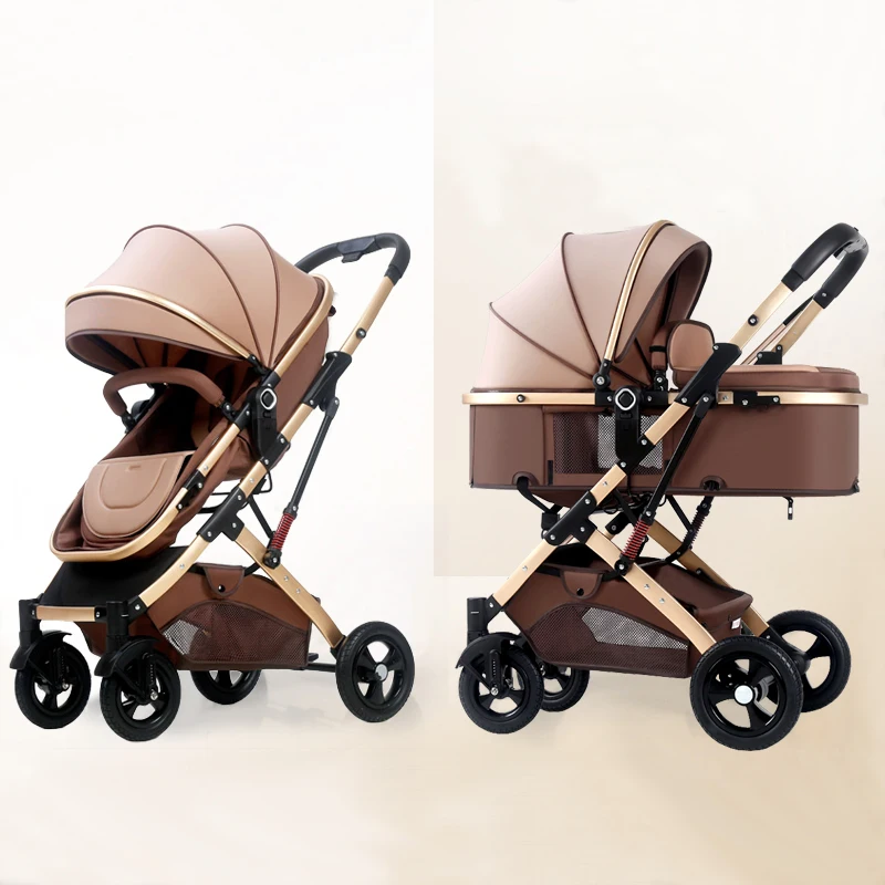 Luxury Baby Stroller Seat High Landscape Pram For Newborns Travel System Baby Trolley Walker Foldable Carriage