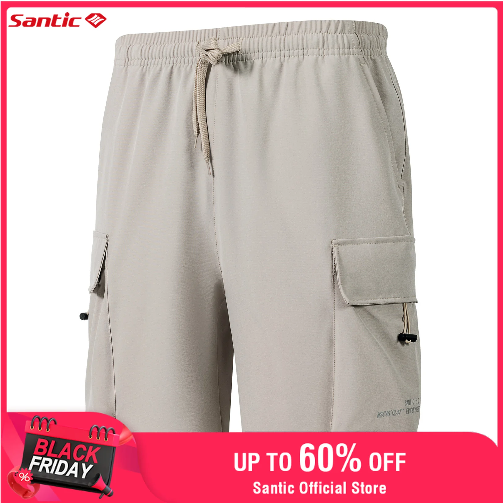 

Santic Summer Men Downhill Cycling Shorts Reflective Casual MTB Shorts Quick-drying MTB Bike Short Cycling Shorts KM24C05188