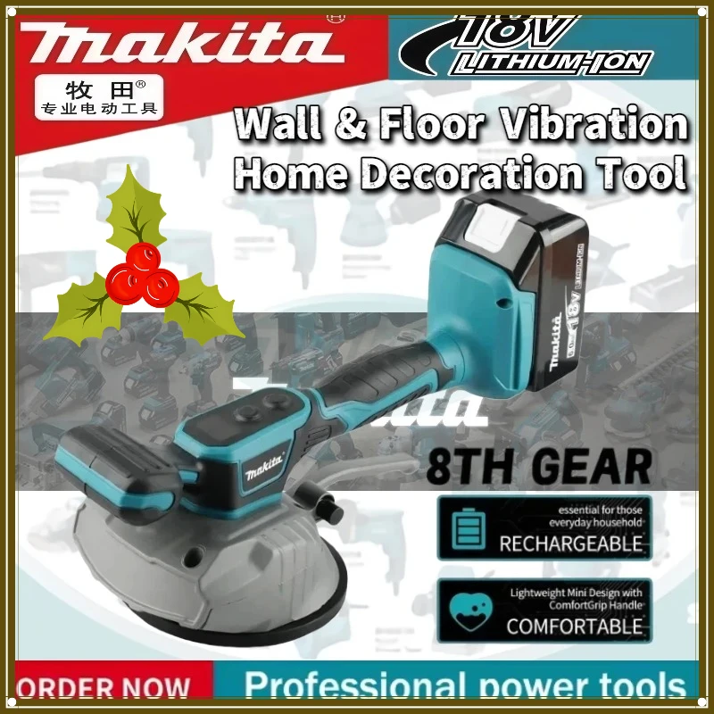 

Makita Tile Laying Machine with 8 Speed Adjustment High Capacity for Wall & Floor Vibration Home Decoration Tool For 18V 20V