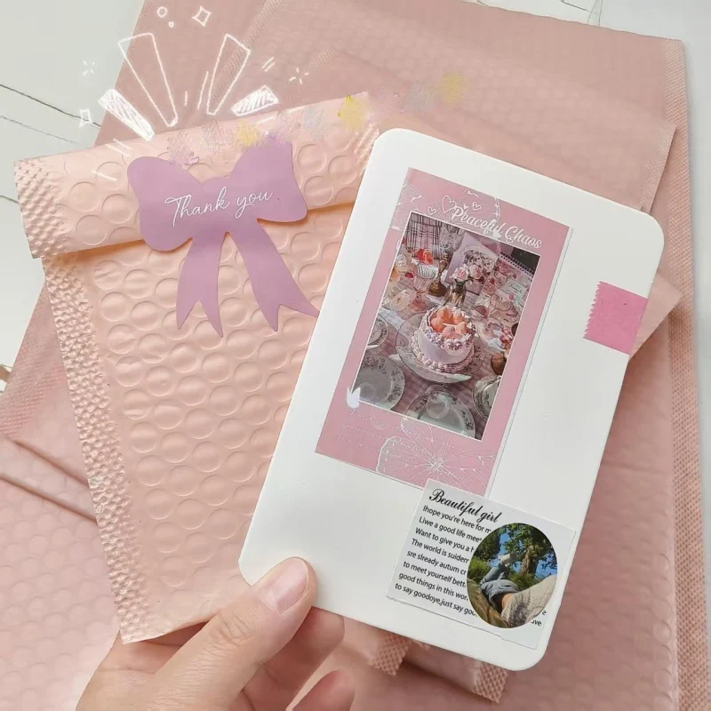 10/50/100Pcs Naked Pink Express Packaging Bag Transport Package Logistics Express Bag Thickened Packaging Bag