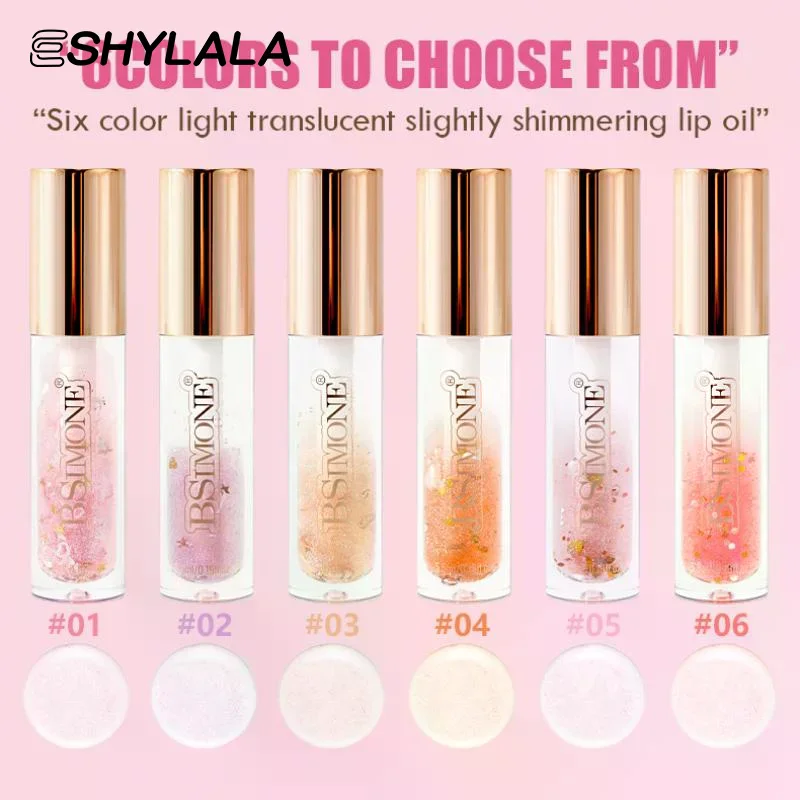 BSIMONE Gelatina di cristallo trasparente Lucidalabbra Lucido Specchio trasparente Balsamo per labbra idratante Glitter Rossetto liquido Olio per labbra Tinta per labbra