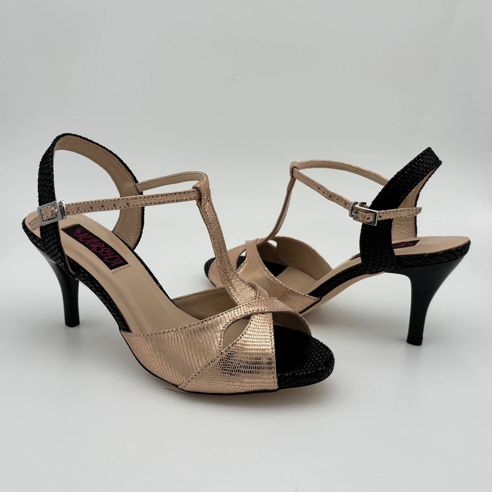 

NEW Argentina Tango Shoes Leather Hard Sole 7.5cm 9cm Heel Party Shoes Shipping Free Flamico Shoes Two Tone Colors Leather