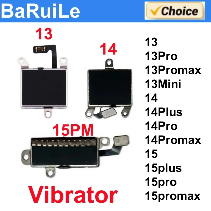 BaRuiLe 1pcs Taptic Engine For iPhone 11 XR 14 13 Pro Max 15 Plus Vibrator Vibration Silent Motor Module Flex Cable Repair Parts