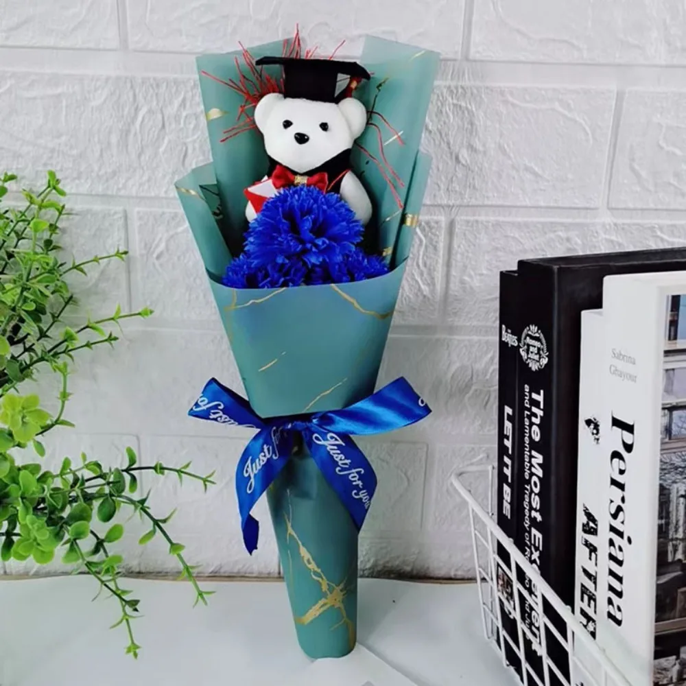 Sunflower Bear Bouquet Rose Plush Toy Cartoon Lovely Bear Bouquet Decoration Graduation Gift Animal Bouquet Graduation Ceremony