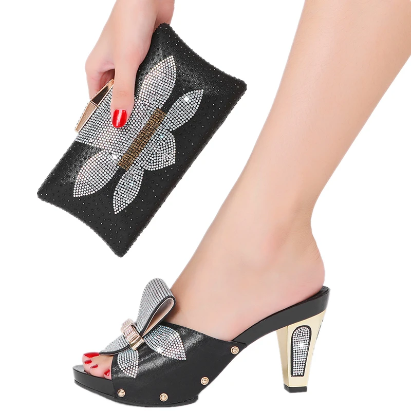 Italian Shoe And Bag Set For Party Ladies Wedges Shoes Summer Styles African Women Shoes With Matching Bags High Heel