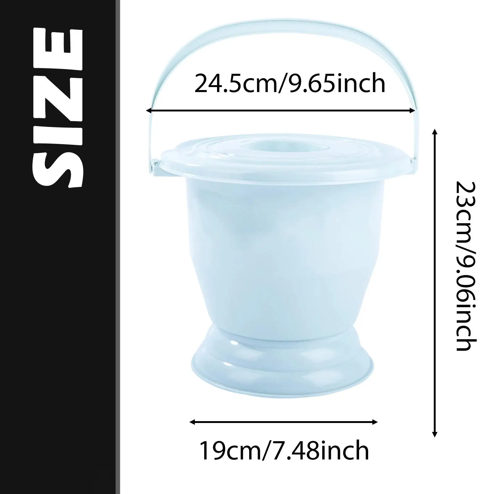 المبصقة مع غطاء وعاء الغرفة المنزلية ليلة مبولة وعاء السرير مبولة للإناث الذكور البالغين الأطفال الأكبر سنا #6