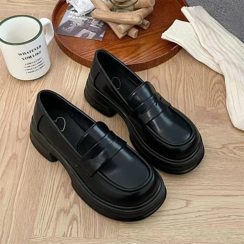 2024 New Vintage British Style Women's Flats Versatile Jk Small Leather Shoes Summer Season Comfortable Slip-on Loafers