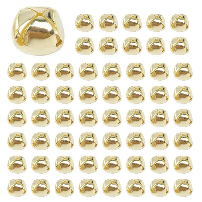 1000個のジングルベル、15mmメタルジングルベルミニクラフトベルビーズdiyゴールド用