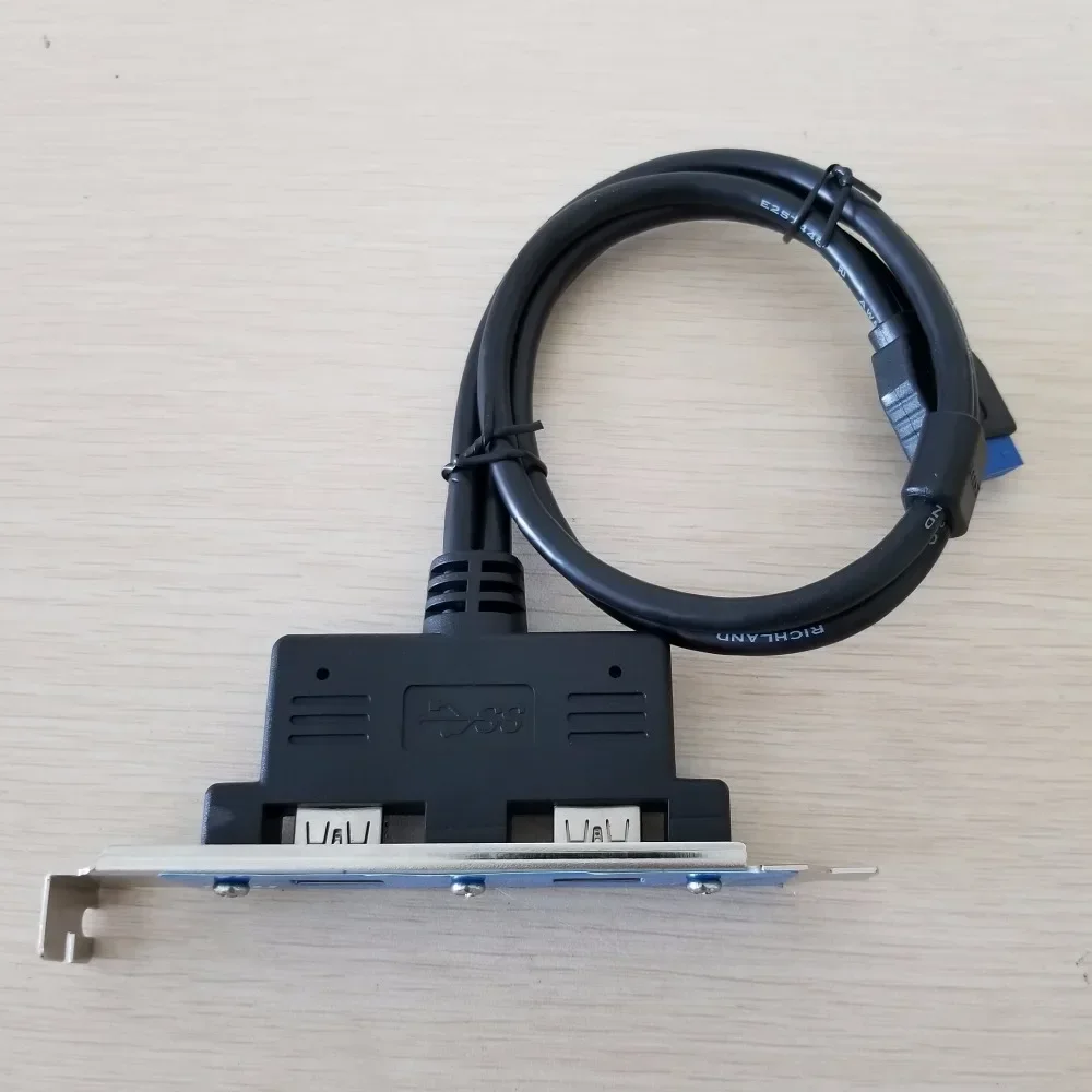 Placa-mãe 20 pinos para usb 3.0 duplo, extensão de painel, cabo de dados, defletor traseiro com parafuso 50cm