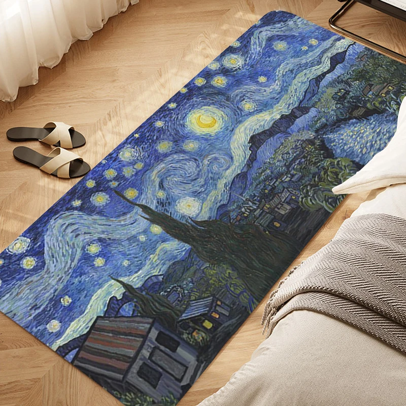 Bedroom Rug D-Van D-Gogh Art Carpet for Kitchen Living Room Bath Hallway Foot Mat Slip-resistant Custom Doormat Entrance Door