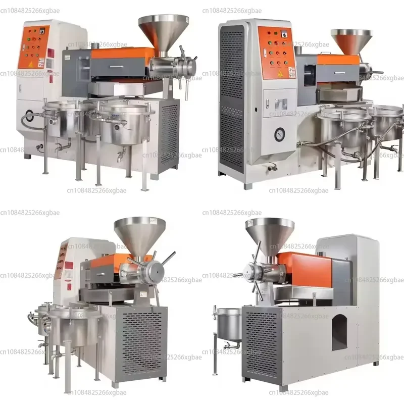 Commercial automatic screw press for high-yield oil extraction, suitable for food processing and industrial applications