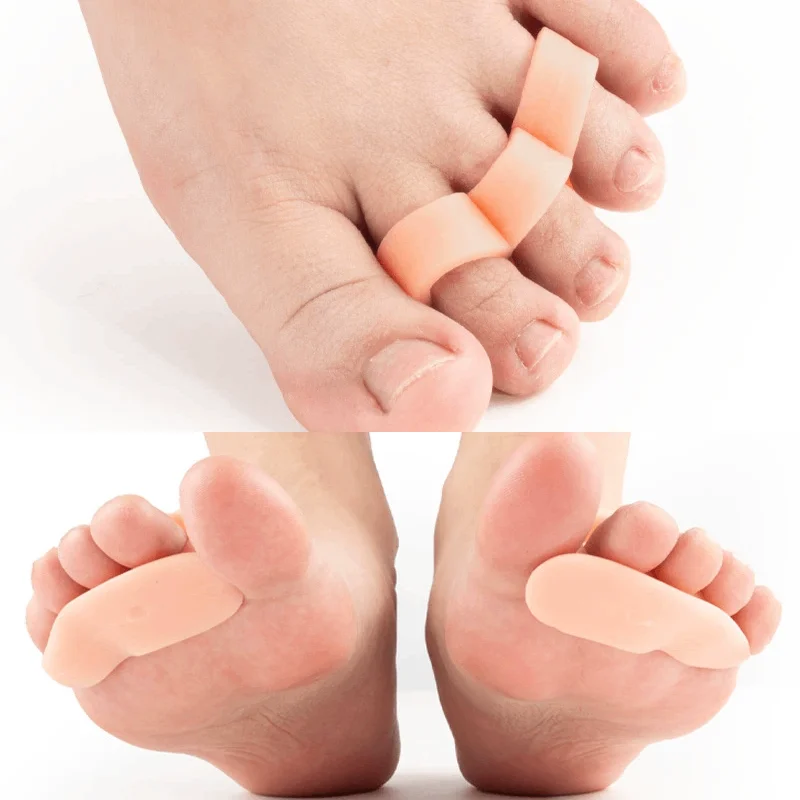 

1/2/3/4/5Pairs Soft Touch Silicone Toe Spacers Reusable Toe Spacers For Feet Overlapping Hammer Corrector