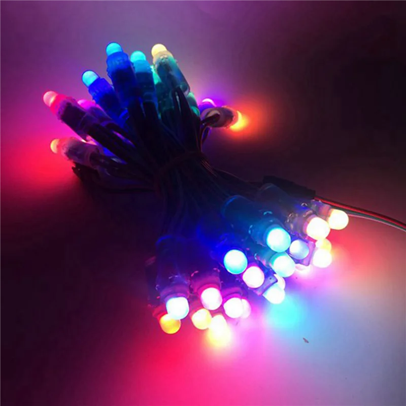

LICE-200 шт./лот 12 мм WS2811 2811 IC RGB светодиодный модуль пикселей гирлянда IP68 5 В праздники/Рождество/фестиваль