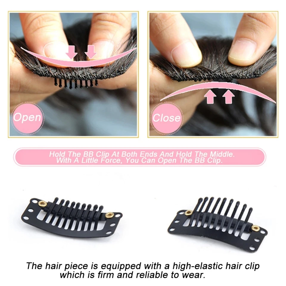 SC kobiety włosy Clip In Air Bangs cienkie fałszywe frędzle Natural Straigth Neat Hair Bang dla dziewczynek Natural Invisible Human przypinana grzywka