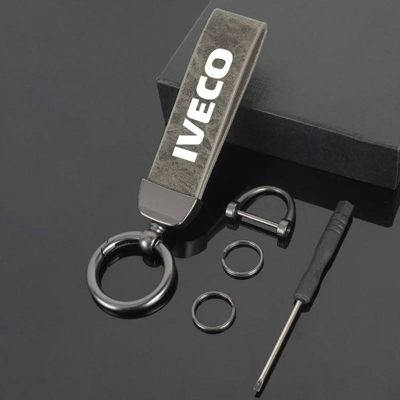 الجلود الرجال النساء شعار سيارة المفاتيح كيرينغ قلادة حامل هدية ل IVECO راية 3ft X5 قدم 3ft X5ft اليومية IV اكسسوارات السيارات