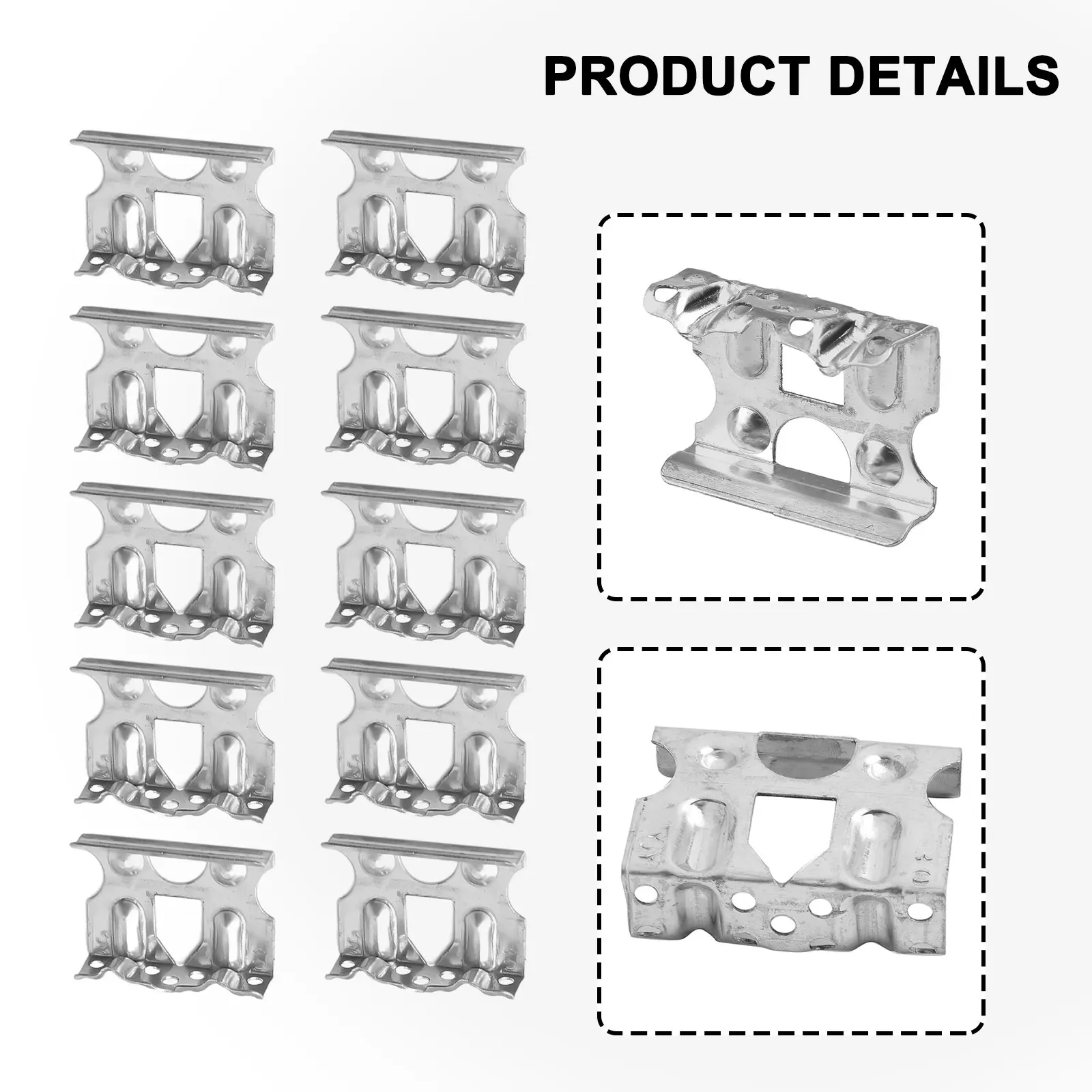 10Pc 30-45mm Aluminum Solar Panel Water Drainage Clips Auto Remove Stagnant Water Dust Muds PV Panel Water Drained Away Clips