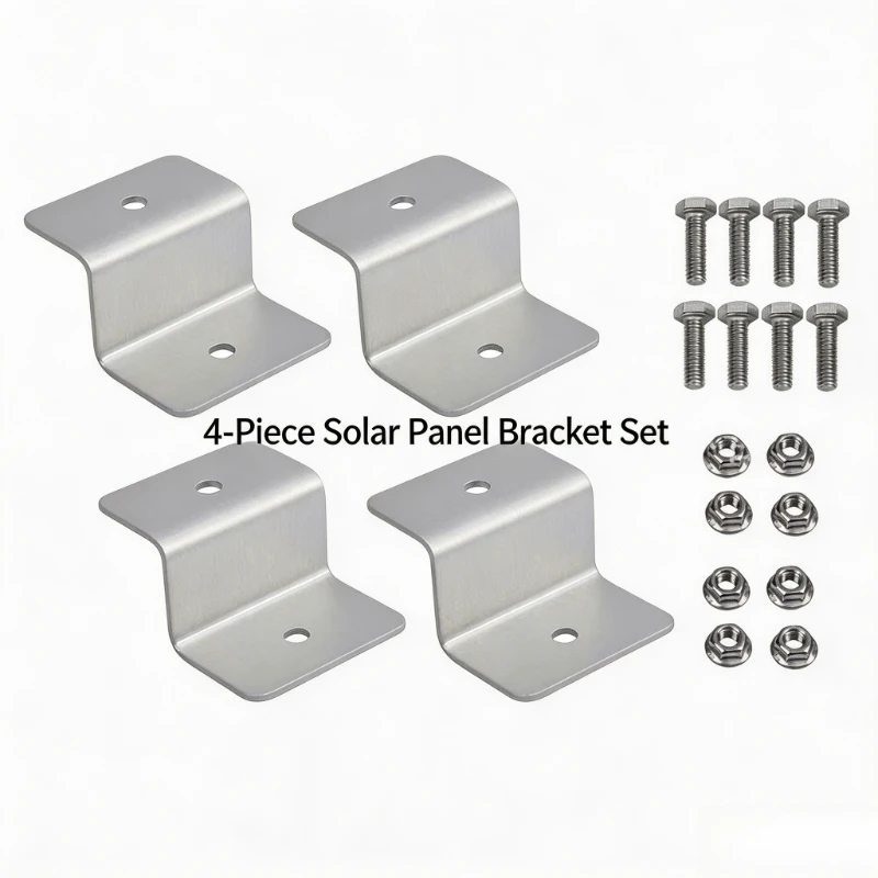 4/8/16 PCS Solar Panel Mounting Brackets Z-Shaped Roof Supports for Rv and Easy Installation Design and Accessories Included Diy