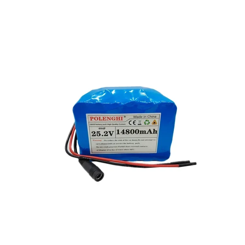 100% high-quality 25.2V 6S4P 14.8-22.0Ah 18650 rechargeable lithium-ion battery pack with built-in intelligent BMS protection