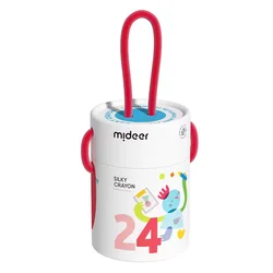 mideer  Silky quick-drying crayons-colorful bucket 12 colors washable crayon