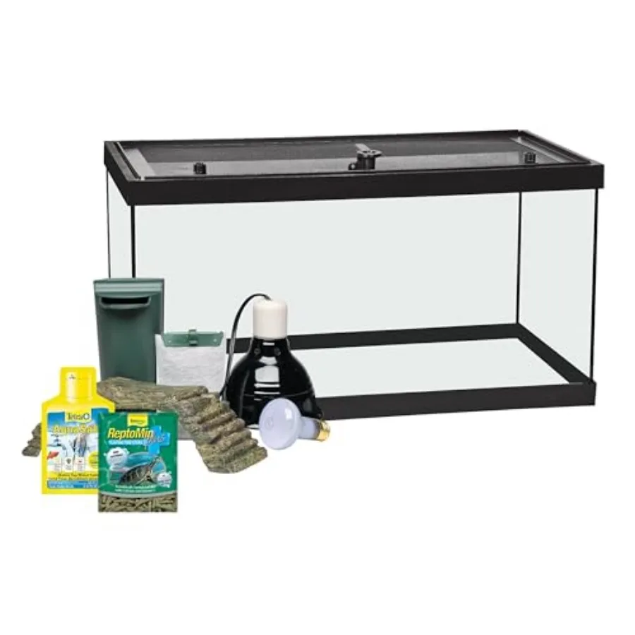 

ReptoHabitat Kit for Aquatic Reptiles and Amphibians, 15 Gallons, Create a Home for Aquatic Juvenile Turtles, Frogs, Newts and