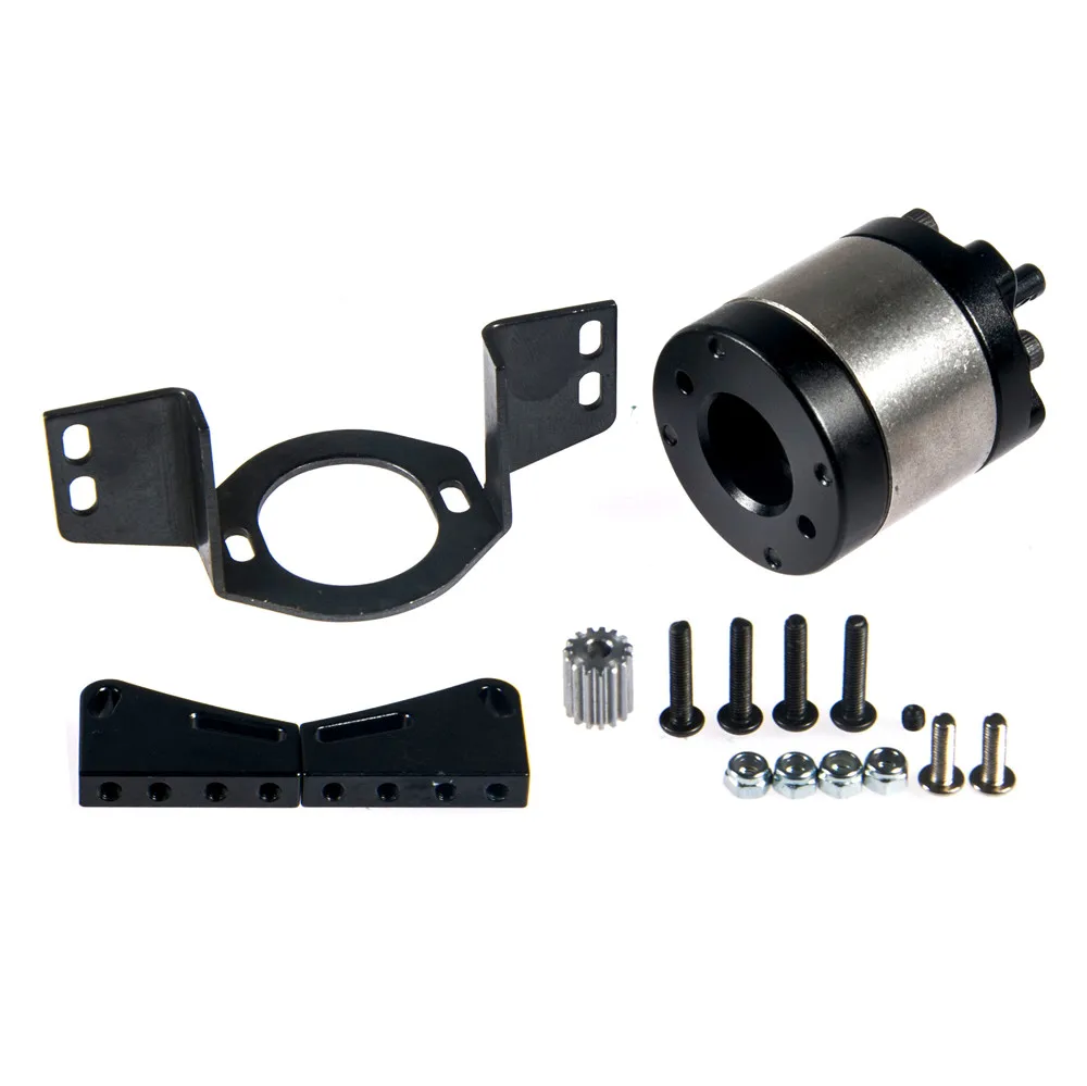 AXSPEED Metal 1:5 Gear Ratio Planetary Transmission Box Reduction Gearbox with Mount for 1/10 RC Crawler D90 Axial SCX10 Parts