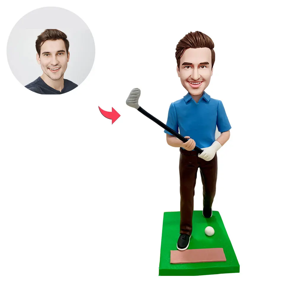 

Custom Bobblehead Figurine Personalized Custom Bobblehead Golfer Customized Gifts for Husband Boyfriend Fathers Day