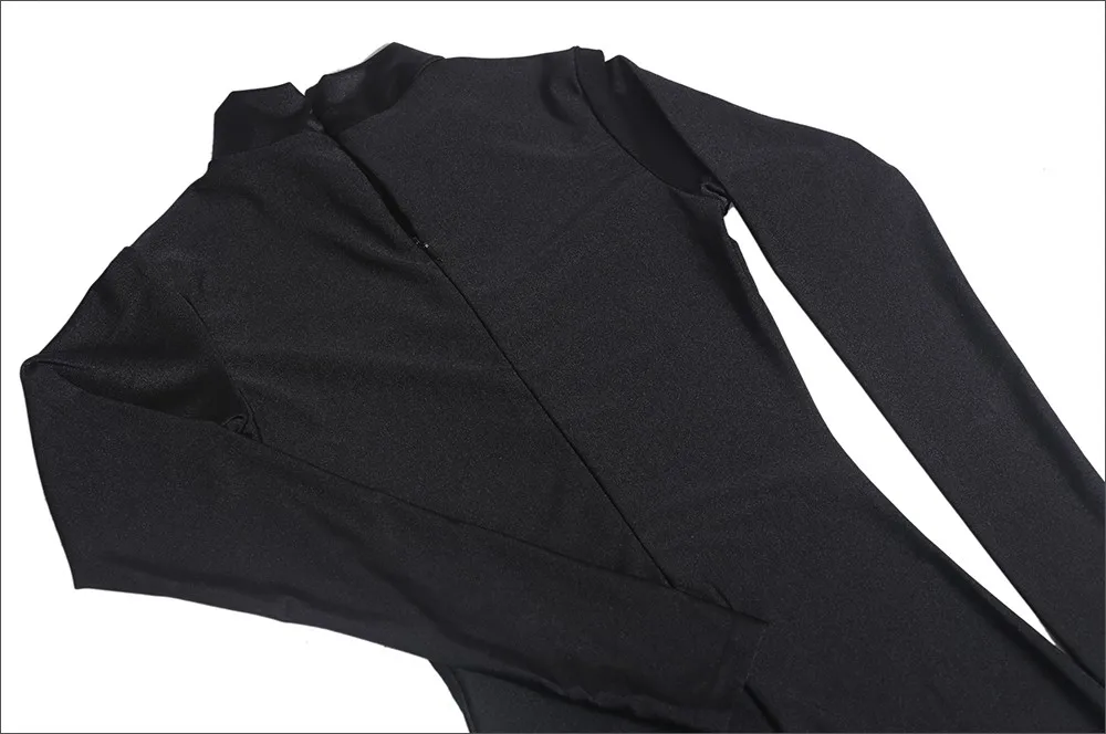 الرجال ارتداءها الياقة المدورة الكبار طويلة الأكمام الباليه Unitard أزياء رقص المهنية دنة كامل الجسم ارتداءها ممارسة الملابس