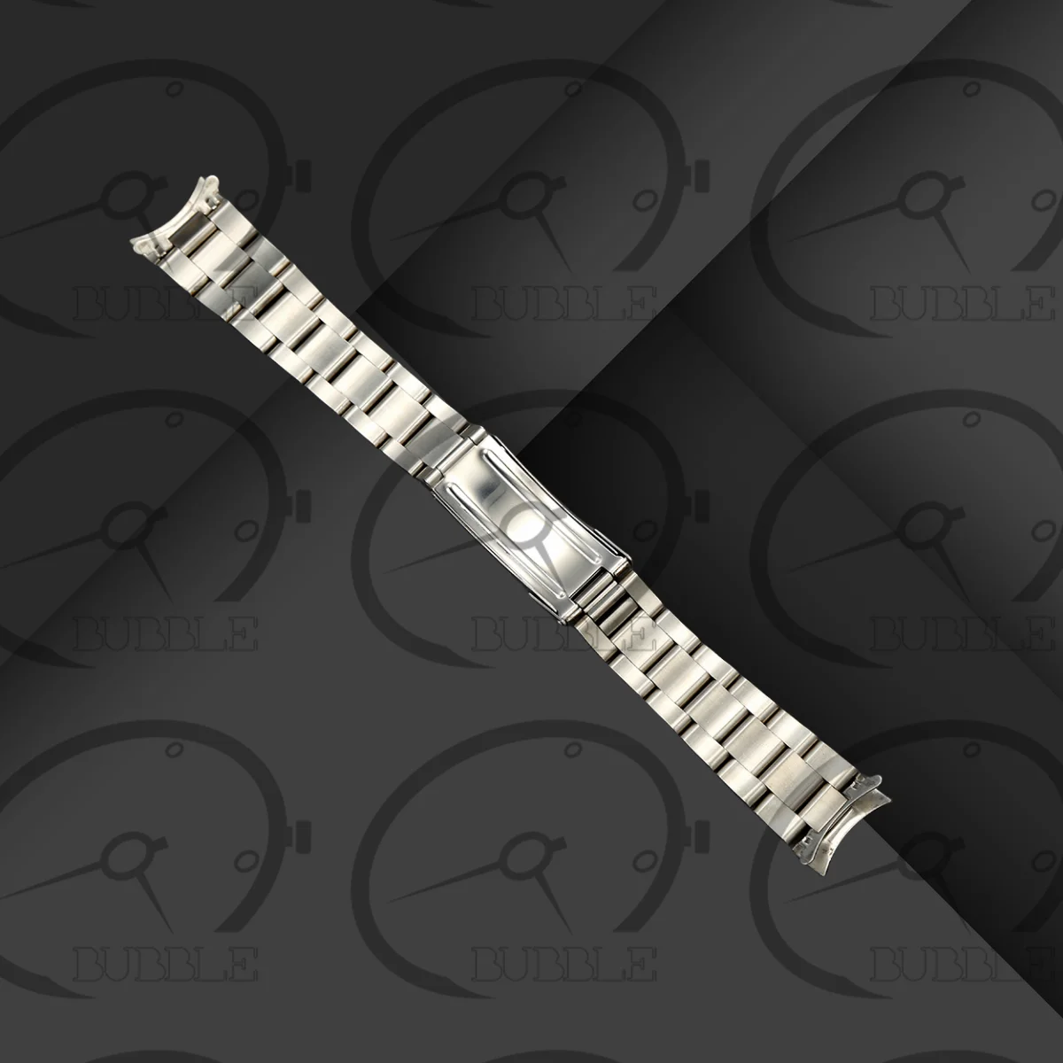 20MM 316L Stainlee Steel Vintage Grid Buckle Curved End Oyster Watch Band Strap Fit For RLX 116719 16570 16610 93150