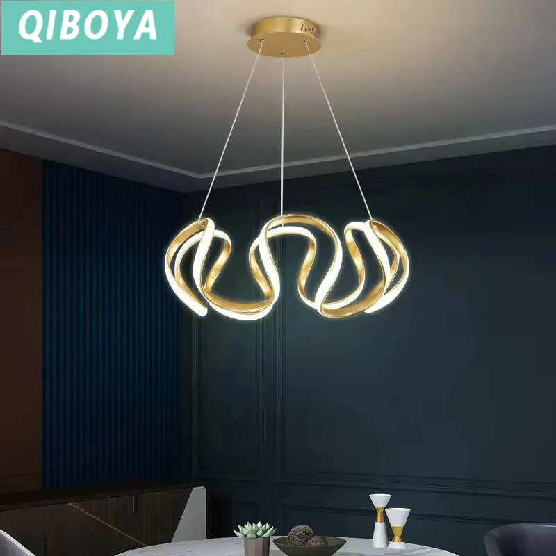 Modern Simple Home Dining Table Chandelier Nordic Led Restaurant Pendant Light Creative Flower-shaped Indoor Decor Lighting Lamp