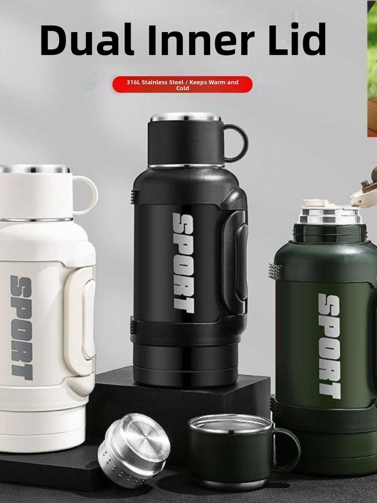 

New QiHu 36 Stainl Steel Thermal Cup Large Capaci Tea Water Separation Tea Brewing ort Fat Car Portable Thermal Pot