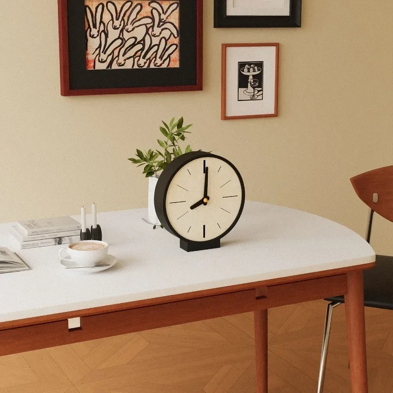 Creative Simplicity Wall Clock Living Room New Retro Clock Corner Double-sided Artistic Corner Home Decoration