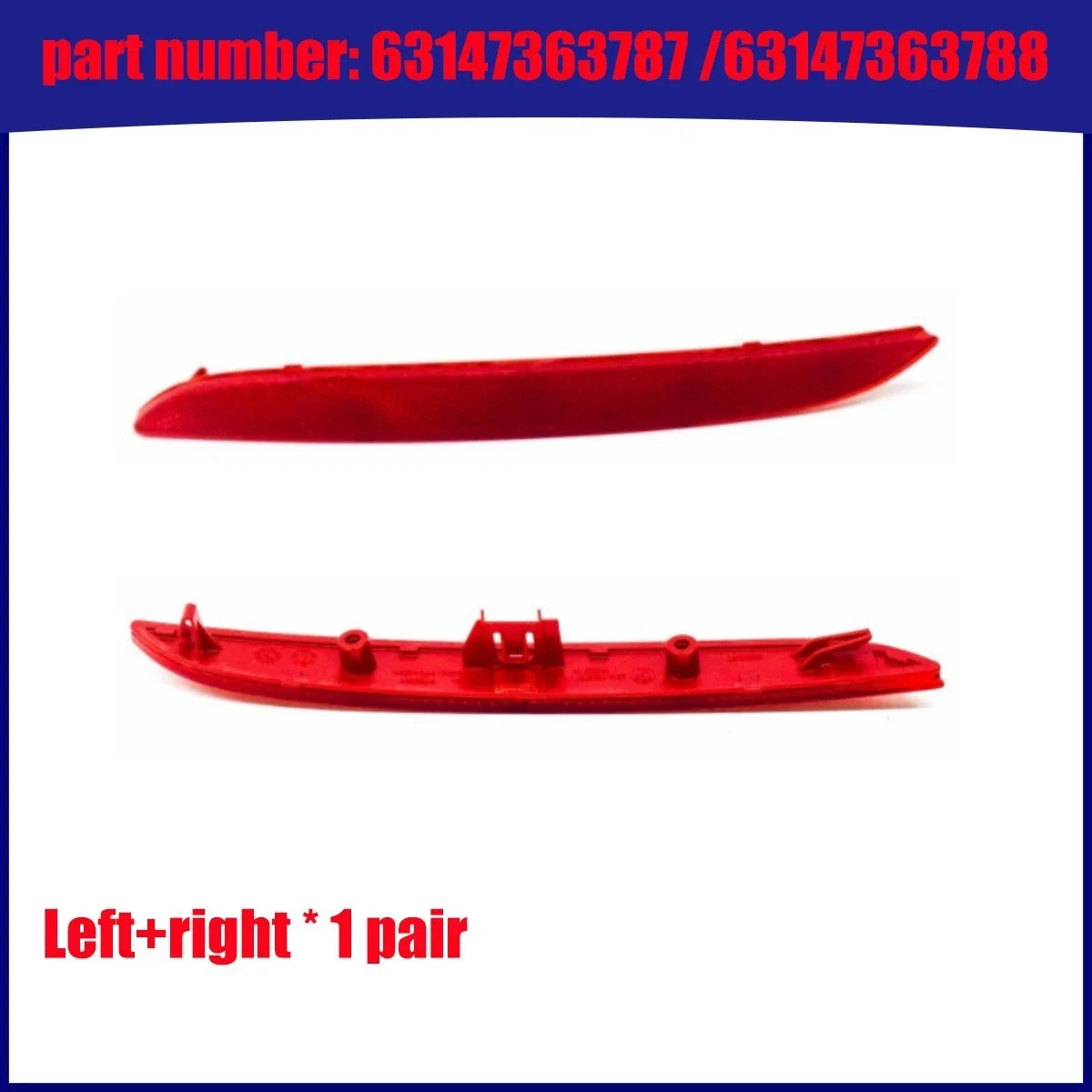 Rear Bumper Reflector Tail Light Lens For BMW F21 F20 1 SERIES 2015 2016 Rear Bumper Reflective Strip 63147363787 ,63147363788
