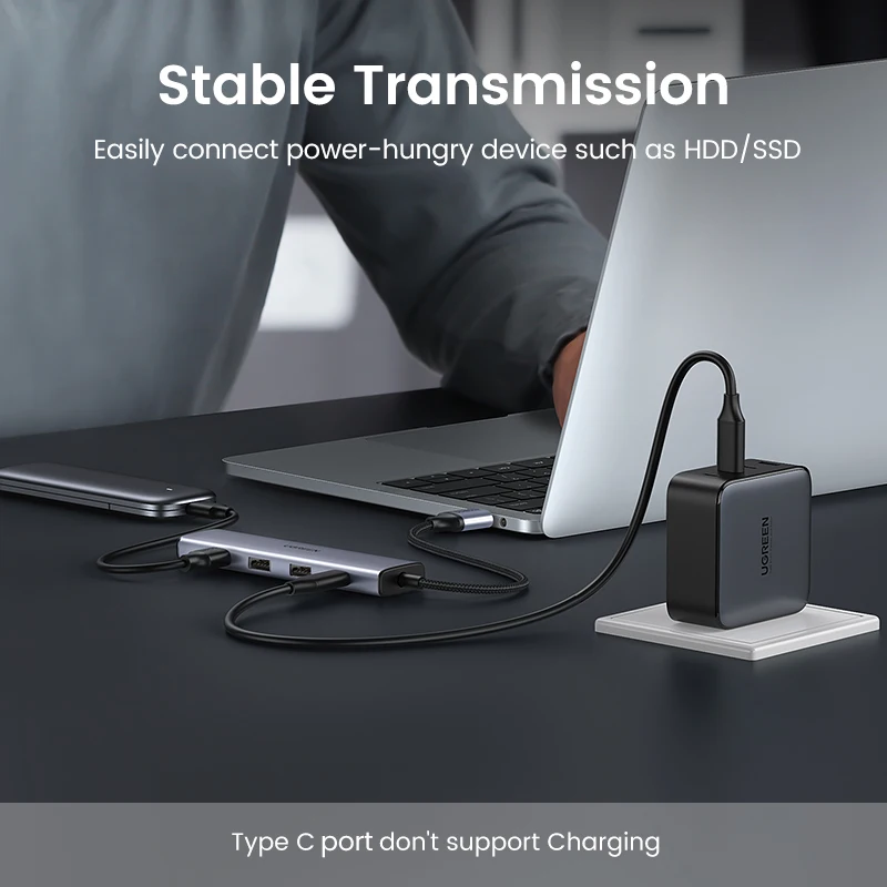 Ugreen Usb Hub Type C Tot 4 Usb 3.0 Hub Usb Naar Type C Adapter 5G Voor Macbook Pro air M1 Pc Laptop Accessoires Usb C Hub Splitter