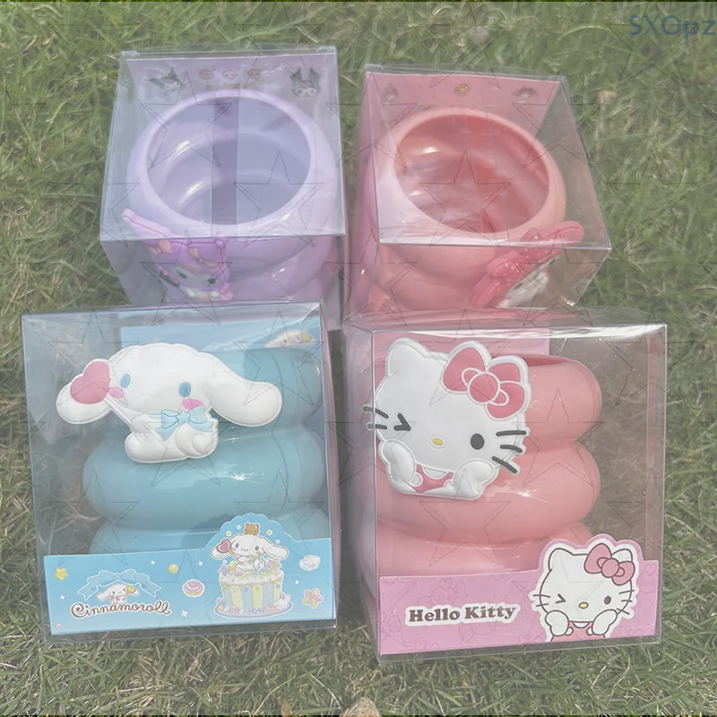 メロディーハローキティアニメペンホルダー文房具ブラシ収納メッシュ化粧ブラシペンケース大容量デスクトップペンホルダーボックス