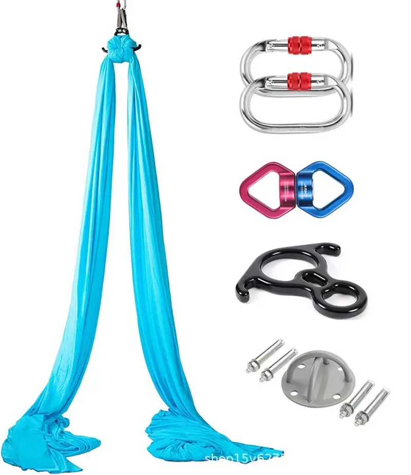 

8m High Quality Home Use Soft Aerial Silks Fly Aerial Antigravity Yoga Swing Hammock for Yoga Exercise Workout Training
